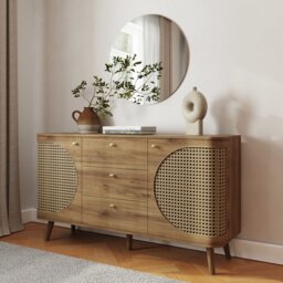 GFW Sorrel 2 Door 3 Drawer Sideboard - Natural - thumbnail 2