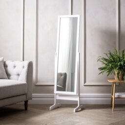 Argos Home White Free Standing Cheval Mirror - 146x41cm - thumbnail 1