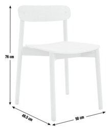 Habitat Nina Solid Birch Dining Chair - Red - thumbnail 2