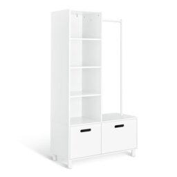 Habitat Henri 2 Drawer Clothes Rail - White - thumbnail 1