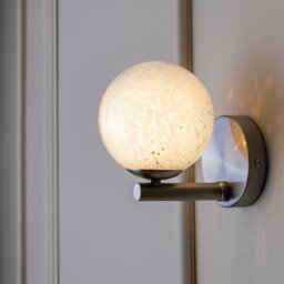 Argos Home White Confetti Metal&Glass Wall Light - White & Grey - thumbnail 2