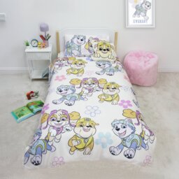 Paw Patrol Sketchy Girl White Kids Bedding Set - Single - thumbnail 1