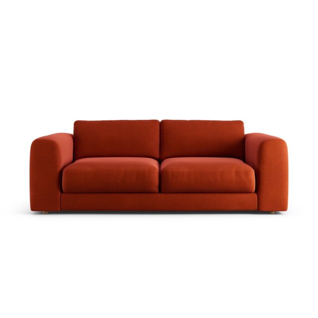 Habitat Ayr Large Velvet 3 Seater Sofa - Burnt Orange - image 1