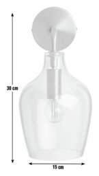 Argos Home Abas Glass Wall Light - Brass - thumbnail 2