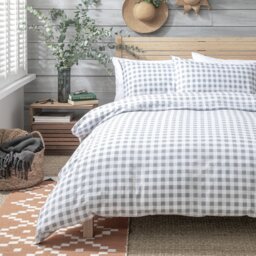 Habitat Gingham Grey Bedding Set - King size - thumbnail 1
