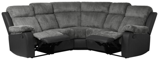 Argos Home Bradley Fabric Recliner Corner Sofa - Charcoal - image 1