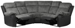 Argos Home Bradley Fabric Recliner Corner Sofa - Charcoal - thumbnail 1