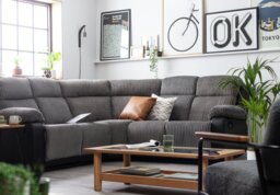 Argos Home Bradley Fabric Recliner Corner Sofa - Charcoal - thumbnail 2