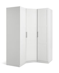 Habitat Munich Panelled Corner 3 Door Wardrobe - White - thumbnail 1