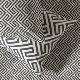 Argos Home Greek Geo Black & White Bedding Set - Double - thumbnail 2