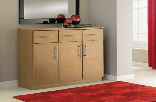 Argos Home Anderson 3 Dr and 3 Drawer Sideboard - Natural - image 1