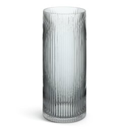 Habitat Tall Ribbed Glass Vase - Clear - thumbnail 1