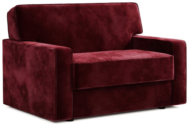 Jay-Be Linea Velvet Cuddle Chair Sofa Bed - Burgundy - image 1