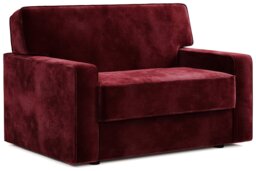 Jay-Be Linea Velvet Cuddle Chair Sofa Bed - Burgundy