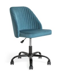 Argos Home Nori Velvet Office Chair - Blue