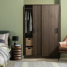 Argos Home Nova 2 Door Sliding Wardrobe - Walnut - thumbnail 1