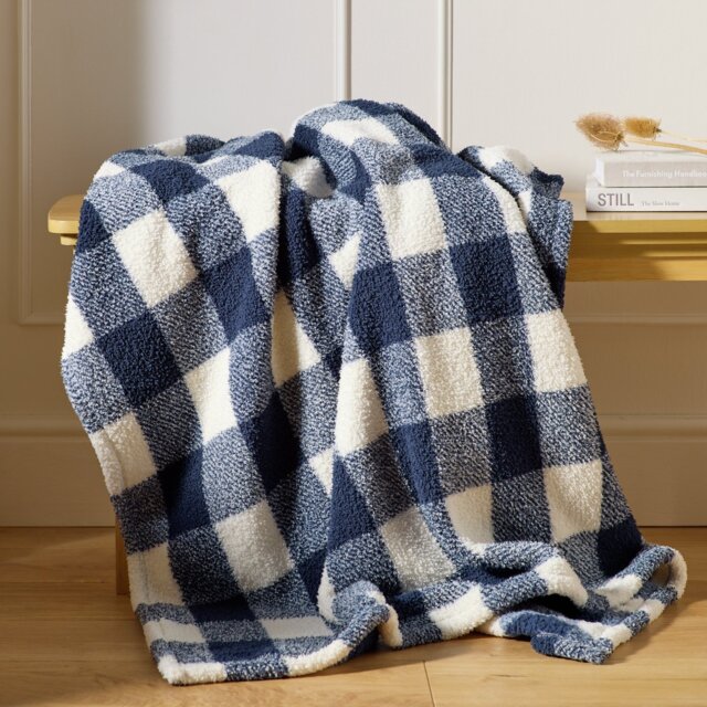 Home Teddy Fleece Throw - Navy - 125x150cm - image 1