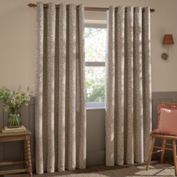Wylder Grace Leaf Eyelet Curtains - Taupe - 229x183cm - thumbnail 2