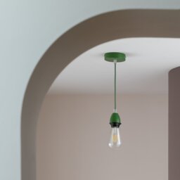 Habitat Metal Pendant Light - Green - thumbnail 2