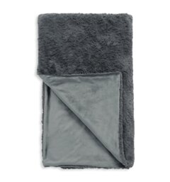 Habitat Faux Fur Textured Throw - Charcoal - 125x150cm - thumbnail 2