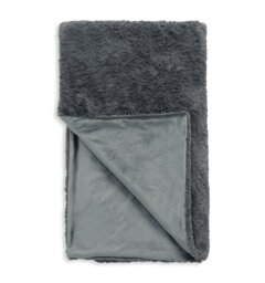 Habitat Faux Fur Textured Throw - Charcoal - 125x150cm - thumbnail 1
