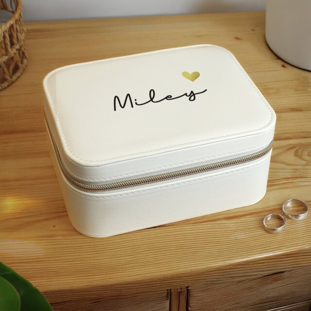Personalised Message Travel Jewellery Box - image 1