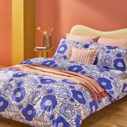 Habitat Bold Floral Blue Bedding Set - Single - thumbnail 1