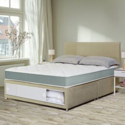 Argos Home Elmdon Comfort Double End Slide Divan Bed-Natural