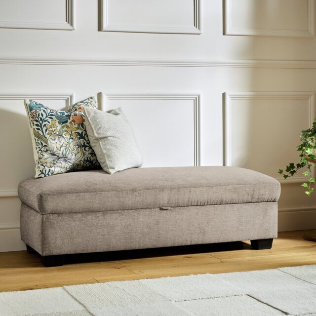 Argos Home Taylor Fabric Storage Footstool - Mink - image 1