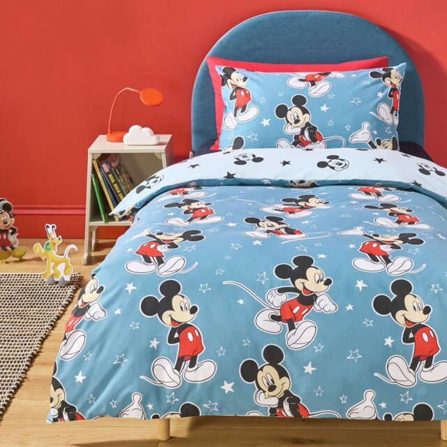 Disney Mickey Mouse Sky Blue Kids Bedding Set - Single - image 1