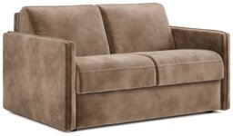 Jay-Be Slim Velvet 2 Seater Sofa Bed - Beige - thumbnail 1