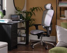 Habitat Mesh Office Chair - Grey - thumbnail 2