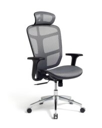 Habitat Mesh Office Chair - Grey - thumbnail 1