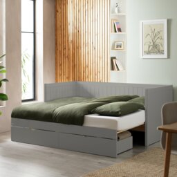 Habitat Axel Trundle Day Bed with 2 Mattresses - Grey - thumbnail 2