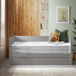 Habitat Axel Trundle Day Bed with 2 Mattresses - Grey - thumbnail 1