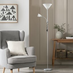 Argos Home Father and Child Floor Lamp - Silver - thumbnail 1