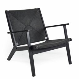 Julian Bowen Icaria Woven Wood Accent Chair Steel Feet - Black - thumbnail 2