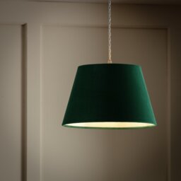 Argos Home Emerald Velvet Taper Easy Fit Lampshade - 27cm - thumbnail 2