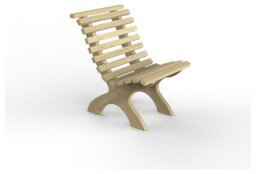 Forest Garden Kuba Wooden Garden Chair - Natural - thumbnail 2