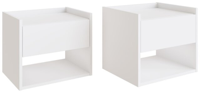 GFW Harmony 3 Drawers Set of 2 Bedside Table - White - image 1