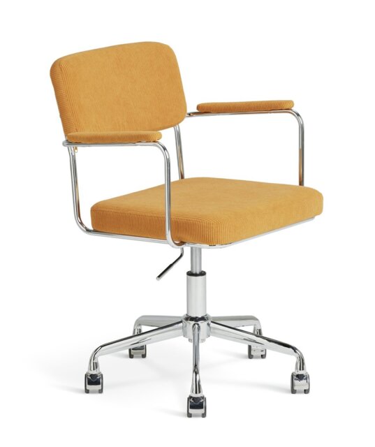 Habitat Ezra Fabric Office Chair - Mustard - image 1