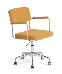 Habitat Ezra Fabric Office Chair - Mustard