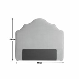 Habitat Daphne Velvet Double Headboard - Blue - thumbnail 2