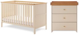 Obaby Evie Nursery 2 Piece Furniture Set - Beige - thumbnail 1