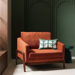 Habitat x Scion Esala Fabric Armchair - Rust - thumbnail 1