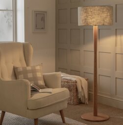 Habitat Green Linen Easy Fit Lampshade - 49cm - thumbnail 2