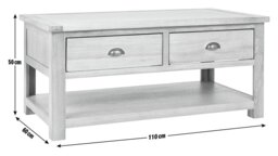 Argos Home Kent 2 Drawer Oak Coffee Table - Natural - thumbnail 2