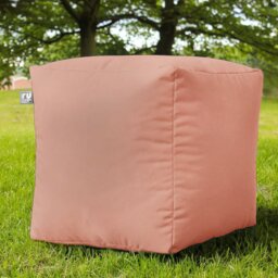 rucomfy Indoor Outdoor Cube Bean Bag - Dusky Pink - thumbnail 1