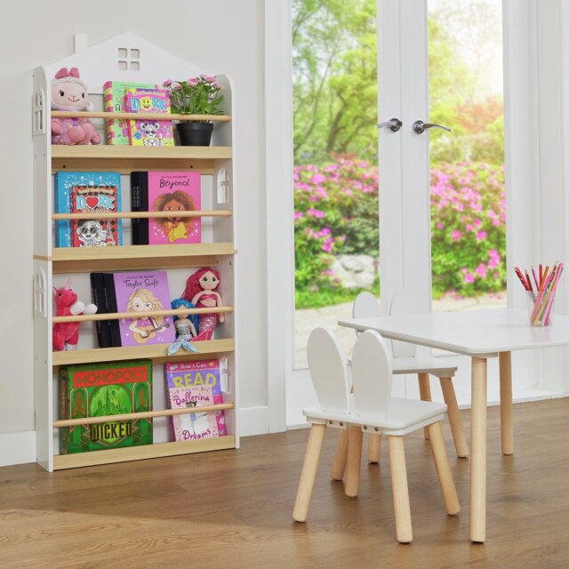 Liberty House Toys Kids Wall Mounted Bookcase - White - image 1
