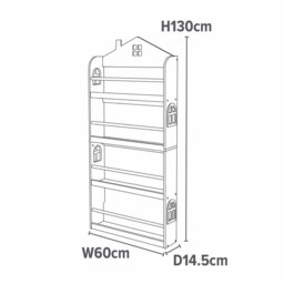 Liberty House Toys Kids Wall Mounted Bookcase - White - thumbnail 2